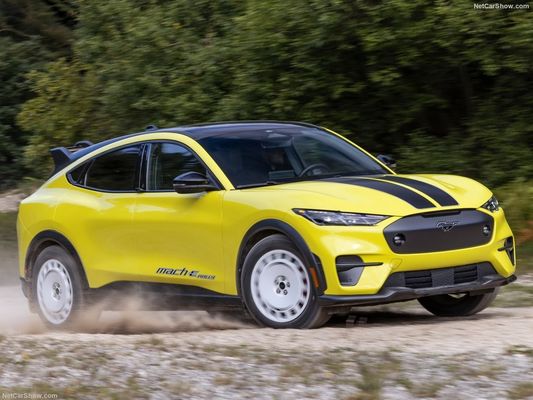 Unikalne zawieszenie rajdowe, rodzinnego samochodu wyścigowego na Ford Mustang Mach-E Rally (2024) 480 KM